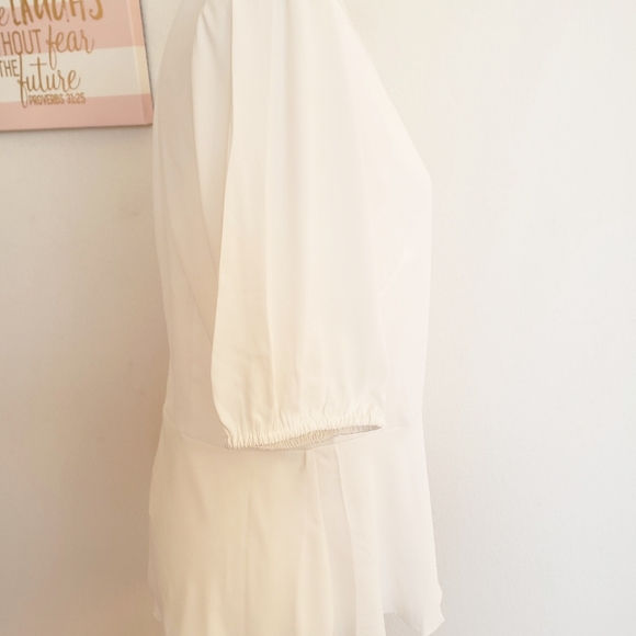 NWT White House Black Market white blouse … - Picture 3 of 6